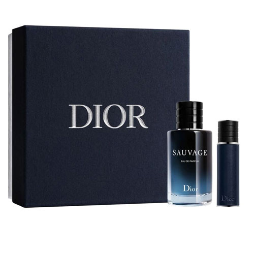 SET DIOR SAUVAGE MEN  2 PC ) 3.4 OZ EDP SP / 0.34 OZ EDP SP  / 3348901754354
