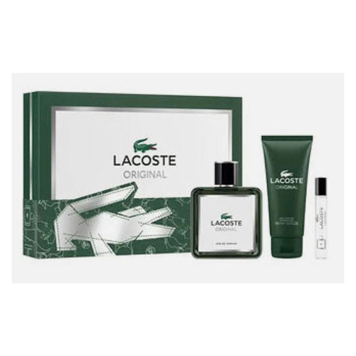 SET LACOSTE ORIGINAL MEN ( 3 PC ) 3.3 OZ EDP SP /0.25 OZ EDP SP /3.3 OZ SG / 3386460159128