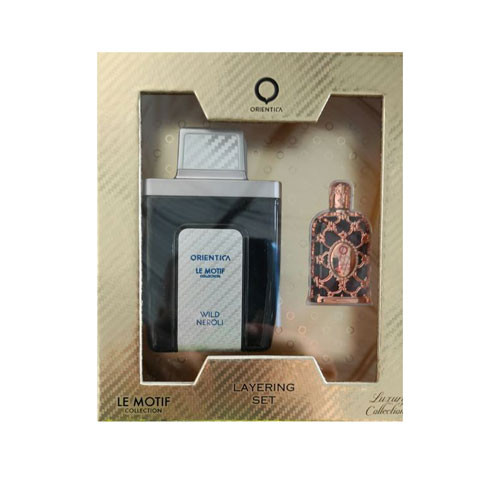 SET ORIENTICA ( 2 PC )LE MOTIF WILD NEROLI 2.87 OZ EDP SP / LUXURY COLLECTION AMBER ROUGE0.25 OZ EDP SP / 6298042518865
