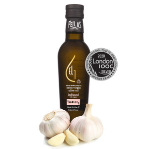 Fresh Organic Garlic Infused Extra Virgin Olive Oil, Ultra-Premium Finishing Oil, Single Origin Greece, 8.45 Oz Bottle Fresh Organic Garlic Infused Extra Virgin Olive Oil, Ultra-Premium Finishing Oil, Single Origin Greece, 8.45 Oz Bottle