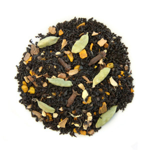 ORGANIC TURMERIC CHAI | Black Tea with Cardamon, Cloves, Cinnamon, & Turmeric Root | Wellness Tea Collection | 2.5 oz. ORGANIC TURMERIC CHAI | Black Tea with Cardamon, Cloves, Cinnamon, & Turmeric Root | Wellness Tea Collection | 2.5 oz.