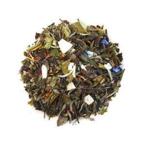 ORGANIC WHITE COCONUT CABANA TEA | White Peony Tea | Dessert Tea Collection | 1 oz Jar ORGANIC WHITE COCONUT CABANA TEA | White Peony Tea | Dessert Tea Collection | 1 oz Jar