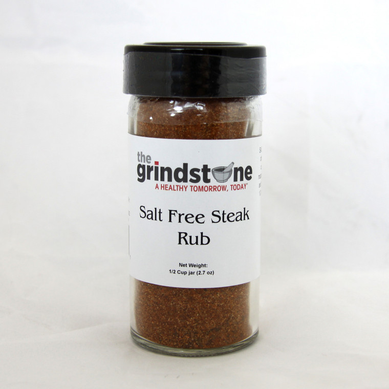 Salt Free Steak Rub, 2.7 oz. In Glass Bottle, Non GMO