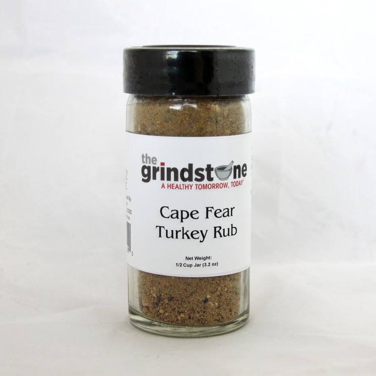 Cape Fear Turkey Rub, 3.2 oz. In Glass Bottle, Non GMO