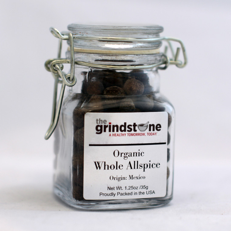 Organic Whole Allspice, 1.25 oz. Glass Jar