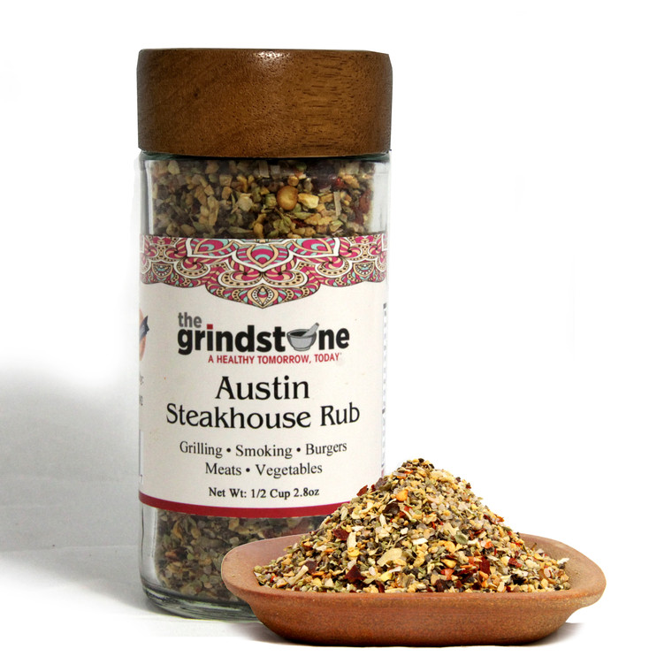 Austin Steakhouse Rub, Glass Jar with Sifter, 2.8 oz