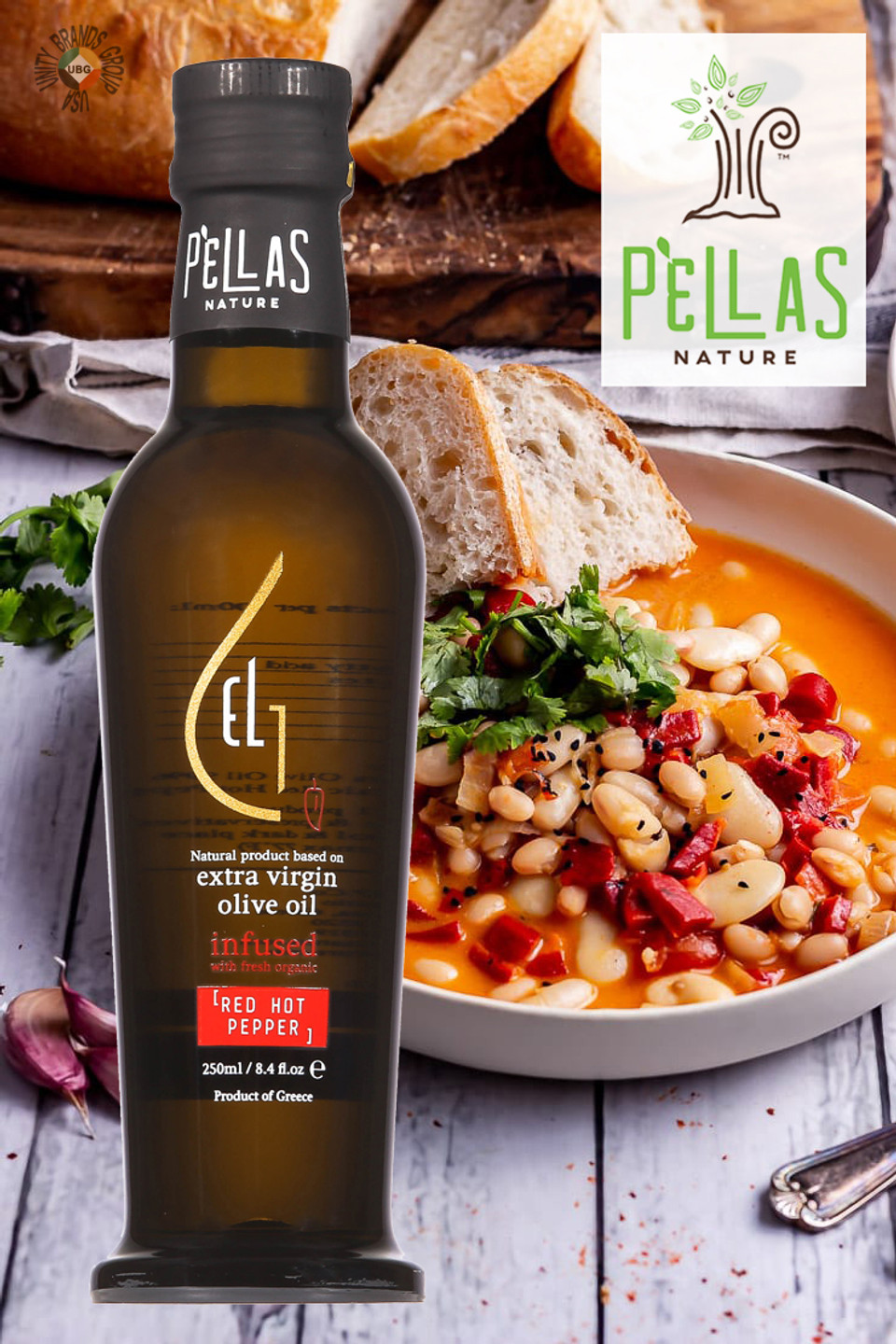 Fresh Organic RedHot Pepper Infused Extra Virgin Olive Oil, Ultra