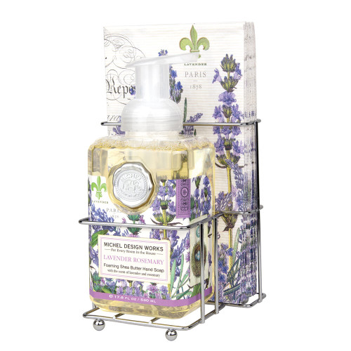 Lavender Rosemary Foaming Hand Soap and Napkin Set