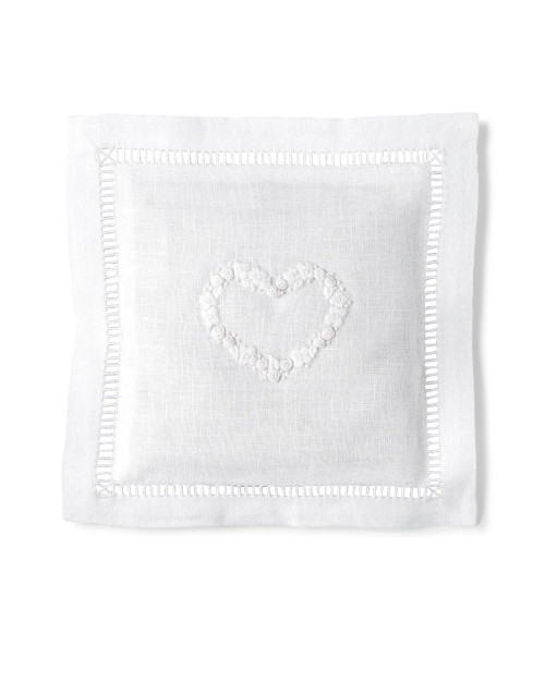 Hand-stitched White Heart Lavender Sachets