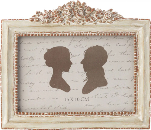 Antiqued Horizontal Picture Frame