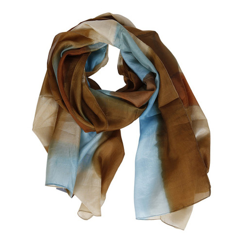 Charlotte Scarf in Brown and Orange