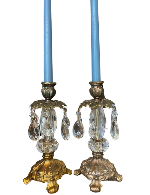 Vintage Hollywood Regency Era Candlesticks