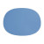 blue Faux Leather Deco Oval Placemats Set of 2