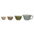 Colorful Stoneware Batter Bowl Measuring Cups Set of 4