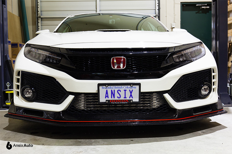 No-drill Front License Plate Relocator - Honda Civic Type R FK8
