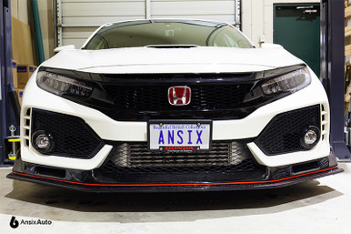 No-drill Front License Plate Relocator - Honda Civic Type R FK8
