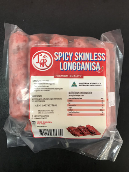 L&R Skinless Longanisa Spicy