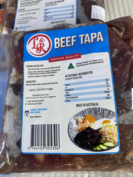 L&R Beef Tapa