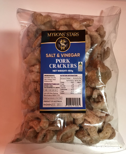 Myron Pork Crackling Salt & Vinegar 150g