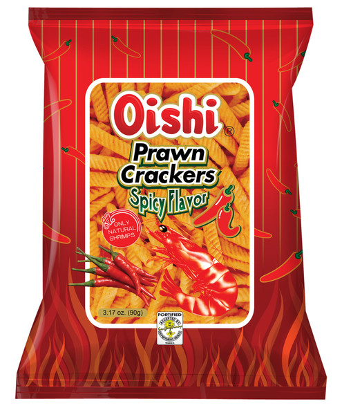 Oishi Prawn Crackers Hot&Spicy 90g