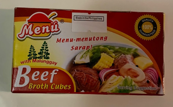 Beef (Cubes ) Broth  w/Malunggay Menu 60g