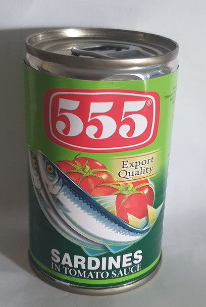 555 Sardines In Tomato Sauce.(Green)155g