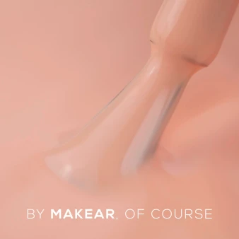 Close-up of Makear 635 Orange Gel Polish showing its creamy texture, smooth application and soft pastel orange colour for professional gel polish manicures.