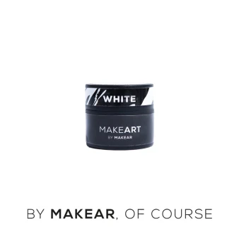 Makear Makeart White Painting Gel 5ml – super pigmented white nail art gel for fine lines, French manicure, baby boomer and detailed salon nail art.
