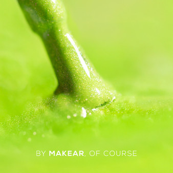Makear UK NG01 Neon Glow Hybrid Gel Polish 8 ml open bottle with brush