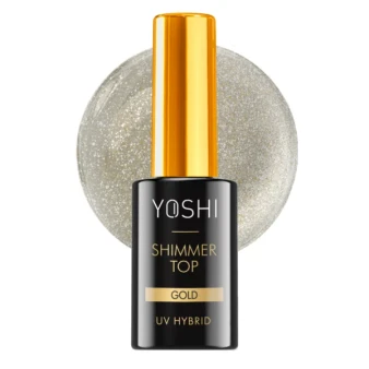 YOSHI Top UV LED Shimmer Gold 10 ml gold shimmer top coat