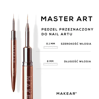 MAKEAR Brush Master Art bristle length 6 mm width 0.1 mm guide