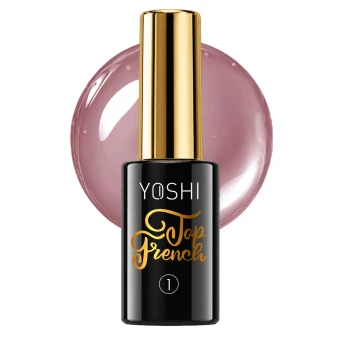 YOSHI Top French No1 10 ml UV LED Hybrid bottle with pink french top background