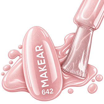 MAKEAR 642 Sheer Blush Pink Shimmer UV Gel Polish 8ml – Gimme 640