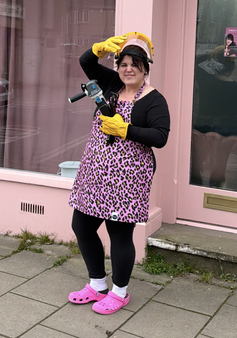 PINK PANTHER & GOLD, classic apron