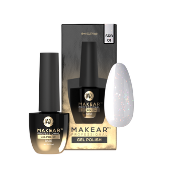 Makear UK SRB01 Lyra Sparkling Rubber Base with Holographic Foil UK Makear UK SRB01 Lyra Sparkling Rubber Base with Holographic Foil UK