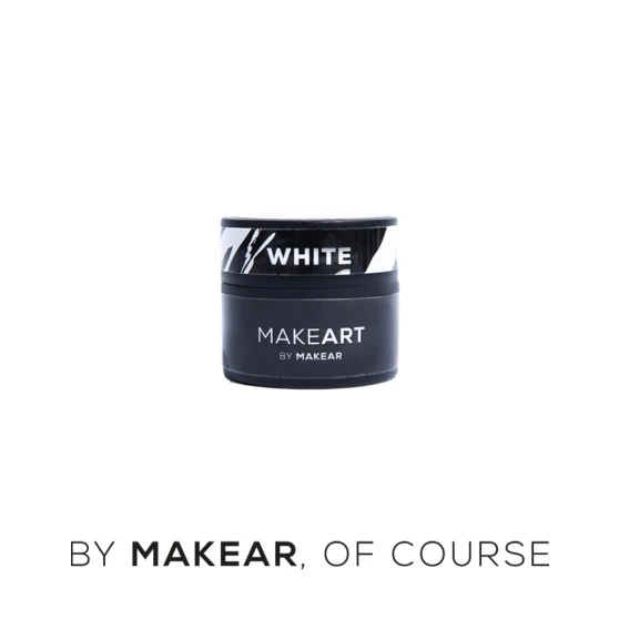 Makear Makeart White Painting Gel 5ml – super pigmented white nail art gel for fine lines, French manicure, baby boomer and detailed salon nail art.