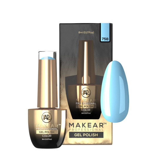 Makear UK 758 mauve pink gel polish bottle