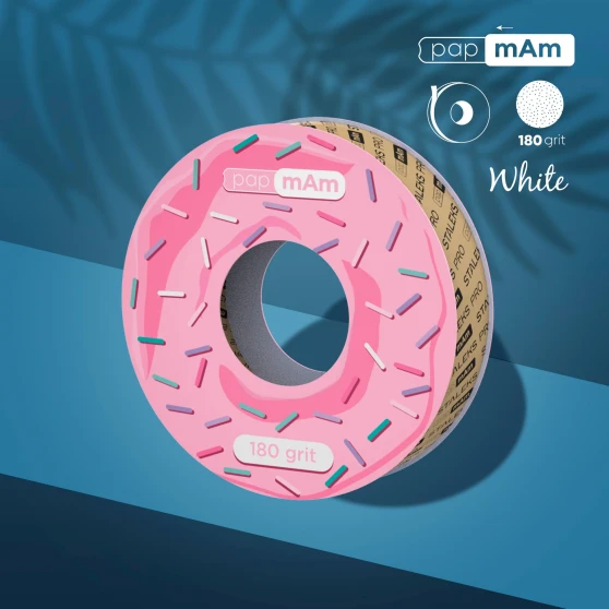 STALEKS EXPERT Donut papmAm White abrasive file tape 180 grit