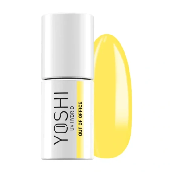 YOSHI Out of Office 285 neon yellow gel polish with colour swatch