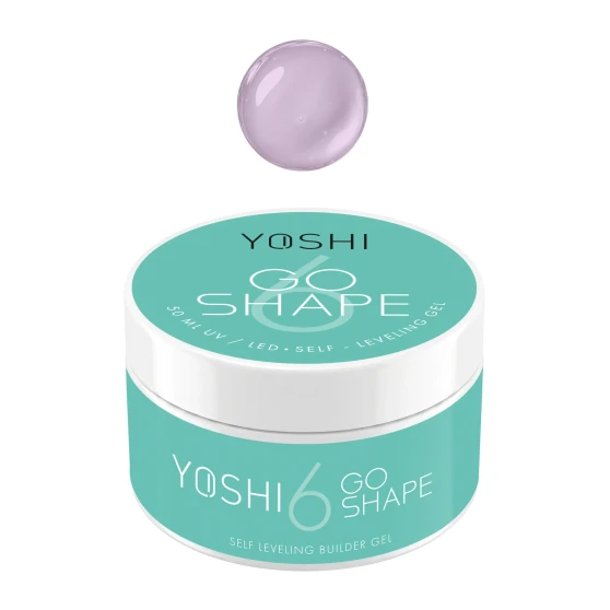 YOSHI GO SHAPE UV LED Gel No6 cool milky pink self levelling builder gel 50 ml