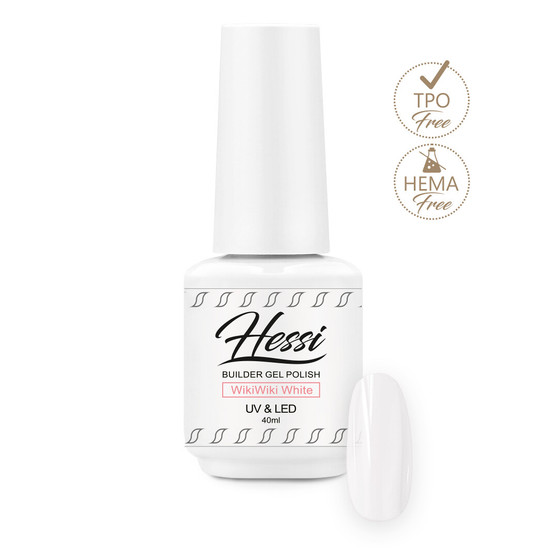 Hessi WikiWiki White Gel in a Brush 15 ml hard builder gel