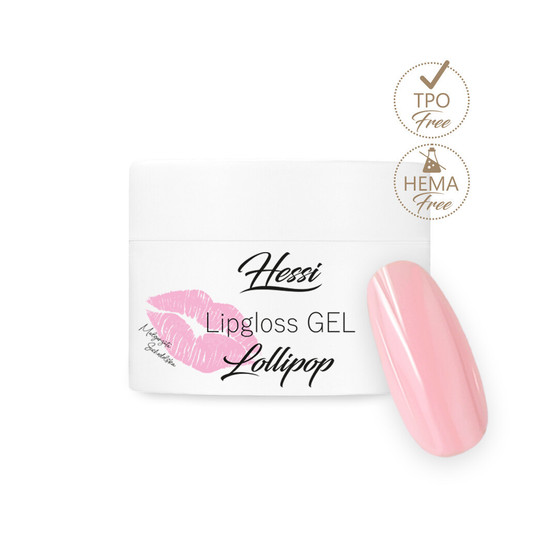 broken jar-  LIPGLOSS LOLLIPOP, self levelling hard gel, Hessi Nails