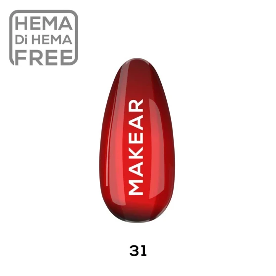 Makear 31 Spice Secret hybrid gel polish 8ml glass red shade