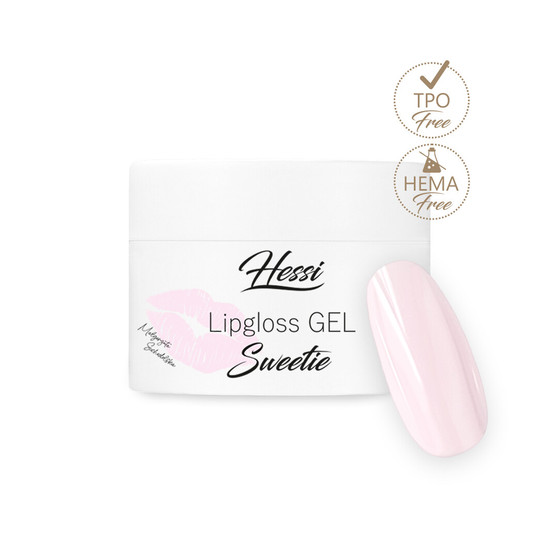 LIPGLOSS SWEETIE, self levelling hard gel, Hessi Nails
