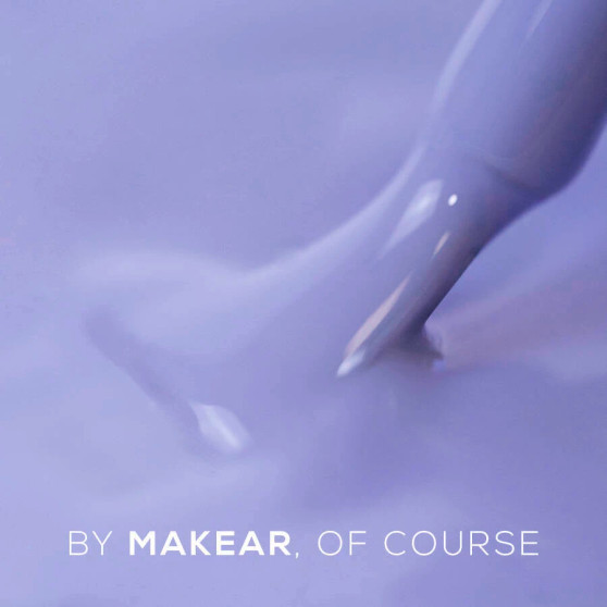 Makear UK 630 Lilac polish on brush showing creamy consistency & coverage