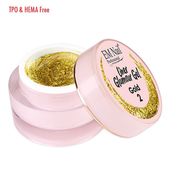 EM Nail Liner Glamour Gel Gold 2 – gold nail art gel, no wipe EM Nail Liner Glamour Gel Gold 2 – gold nail art gel, no wipe