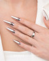 chrome silver nails mirror effect UK
