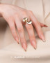 Elegant nude manicure with platinum chrome French tips created using Makear Liquid Effect Dust Chrome Platinum BC02.