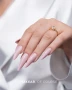 Makear Jelly&Go Shine Pink JG10 builder gel on long almond nails