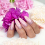 Makear UK S06 Diamond Glitter applied on natural nails